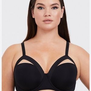 Tara Lynn by Torris 38DDD Black Strappy Bra
